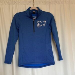 Kerrits Blue Geometric Pattern Top